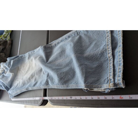 KanCan Juniors Janna High Rise 90's Flare Denim Blue Jeans Size 15/31 Button Fly - Picture 8 of 14